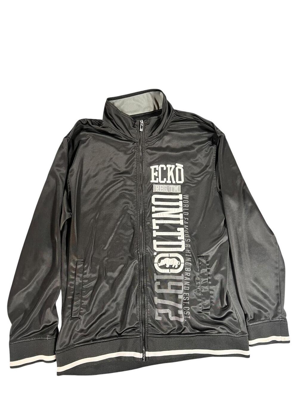 Vintage Ecko Unltd Y2K Black Track Jacket XL
